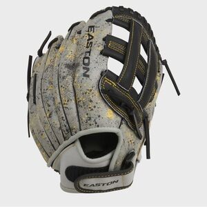 Easton Kids Baseball Glove - Black, Gray, and Gold